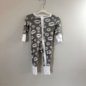 Little Sleepies Grey Kisses Newborn Zippy